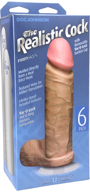 6 With Removable Vac-U-Lock Suction Cup (Vanilla)
