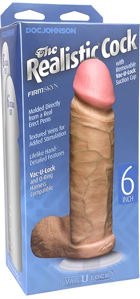 6 With Removable Vac-U-Lock Suction Cup (Vanilla)