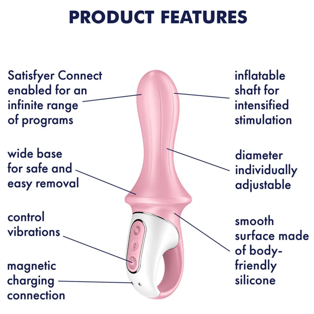 7 Satisfyer Air Pump Booty 5  INFLATABLE G Spot Anal APP Vibrator USB Sex Toy