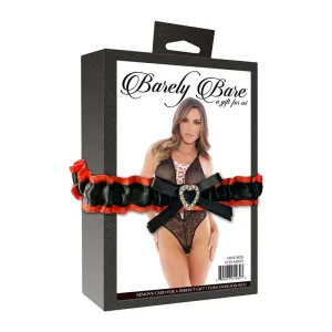 Barely Bare Lace Up Teddy Black O/S