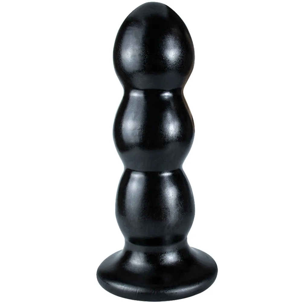 Bebuzzed Adam Beaded Anal Plug Fat 12.8 Dildo Black