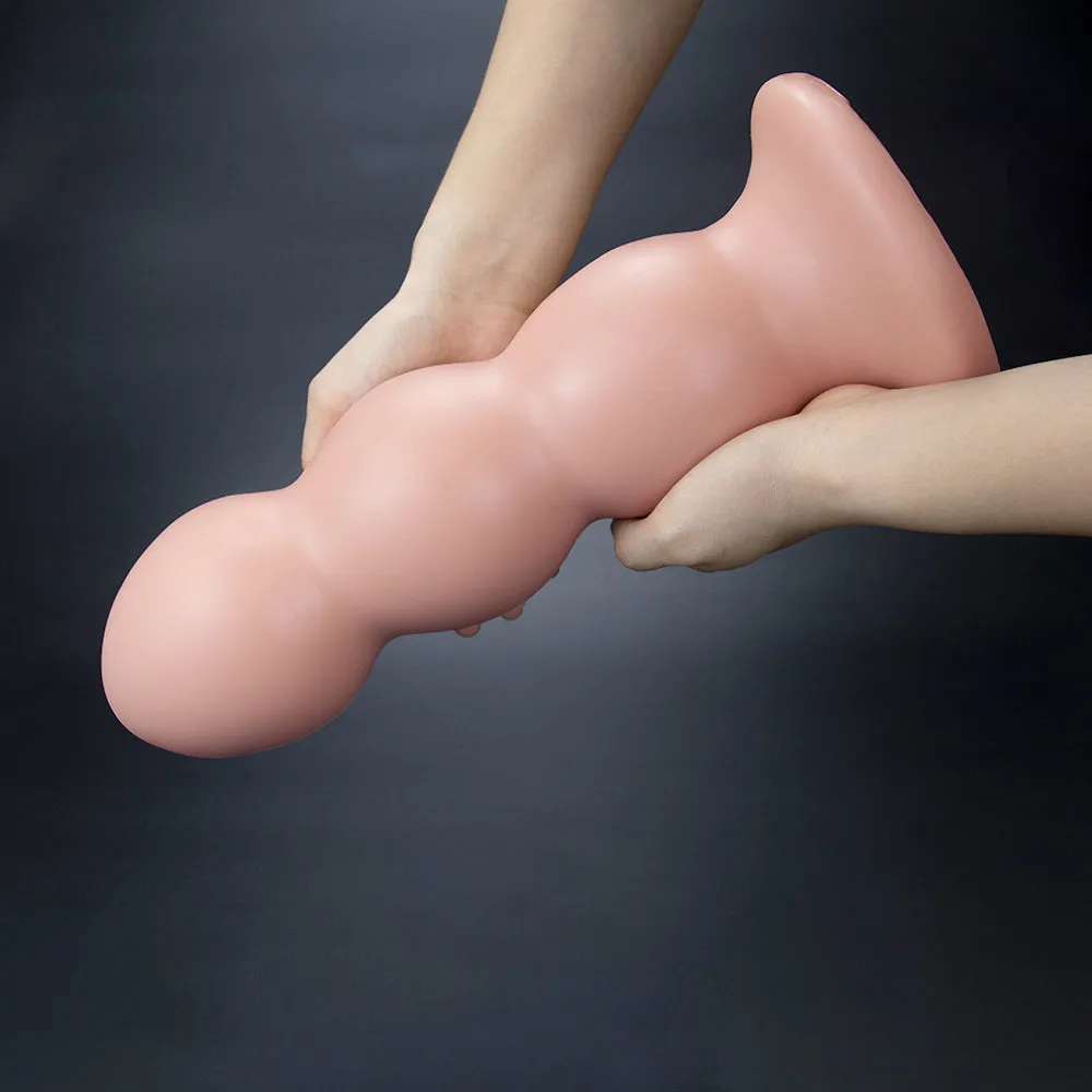 Bebuzzed Adam Beaded Anal Plug Fat 12.8 Dildo Flesh