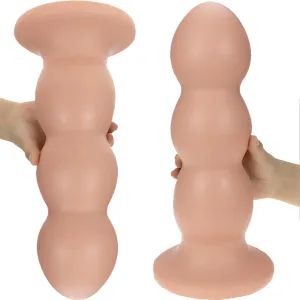 Bebuzzed Adam Beaded Anal Plug Fat 12.8 Dildo Flesh