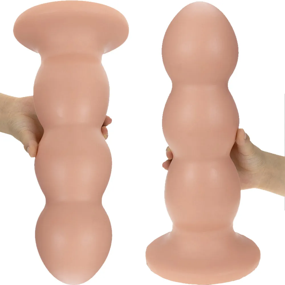 Bebuzzed Adam Beaded Anal Plug Fat 12.8 Dildo Flesh