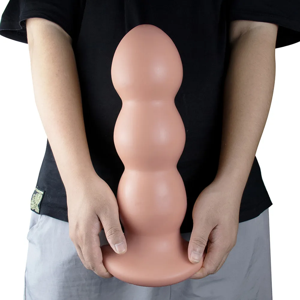 Bebuzzed Adam Beaded Anal Plug Fat 12.8 Dildo Flesh