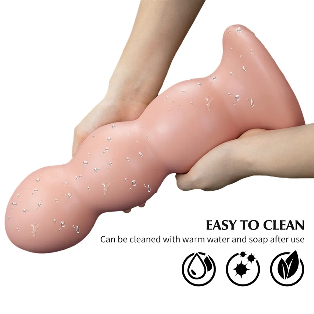 Bebuzzed Adam Beaded Anal Plug Fat 12.8 Dildo Flesh