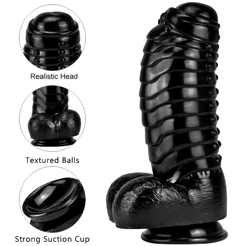 Bebuzzed Big Boy Giant Anal Plug Fat 11.8 Dildo Blue
