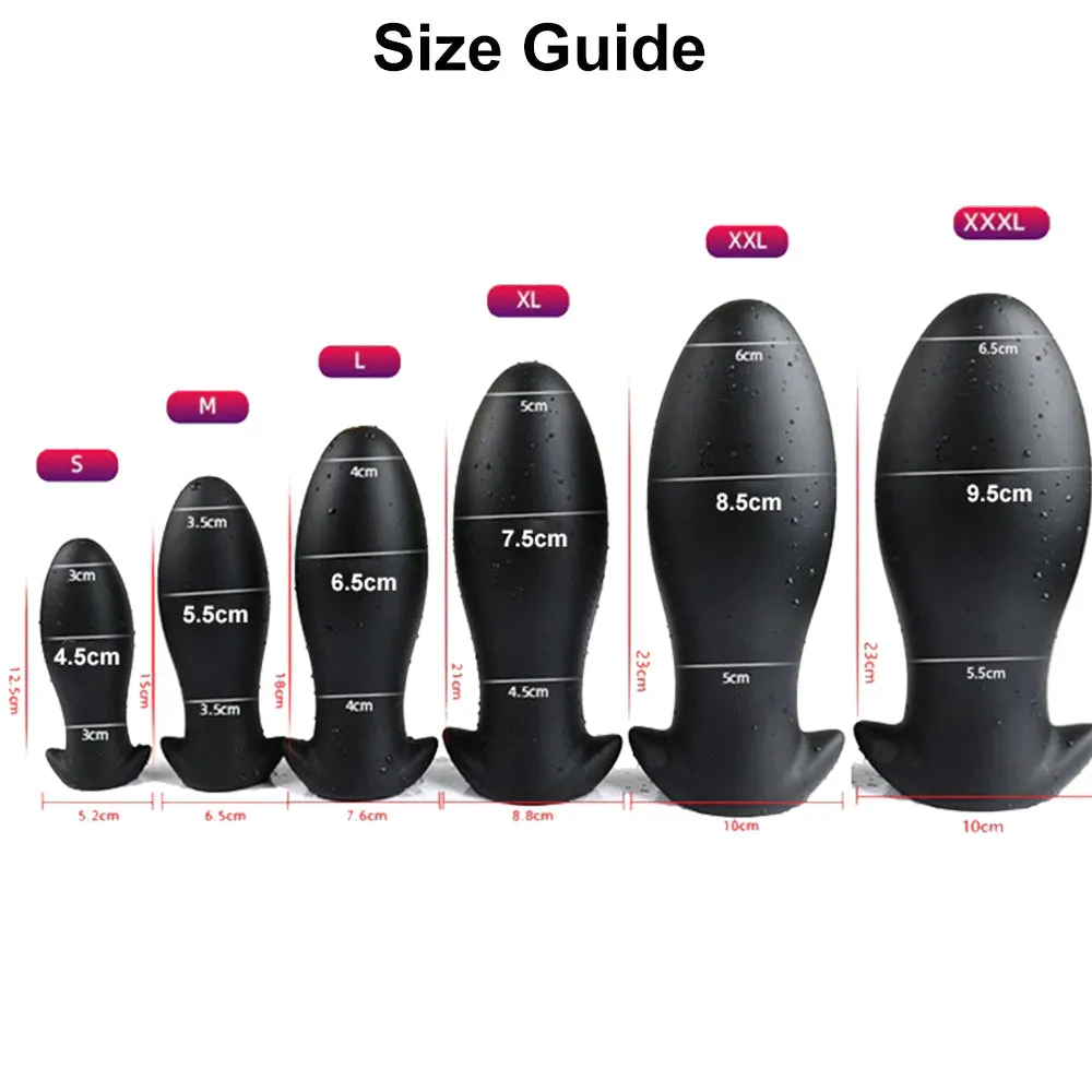 Bebuzzed DINO EGG Anal Plug Liquid Silicone Large 18cm Black