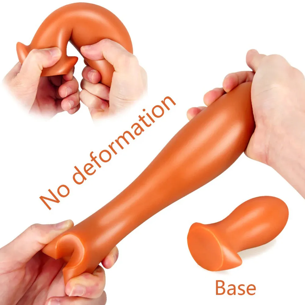 Bebuzzed DINO EGG Anal Plug Liquid Silicone LARGE 18cm Gold