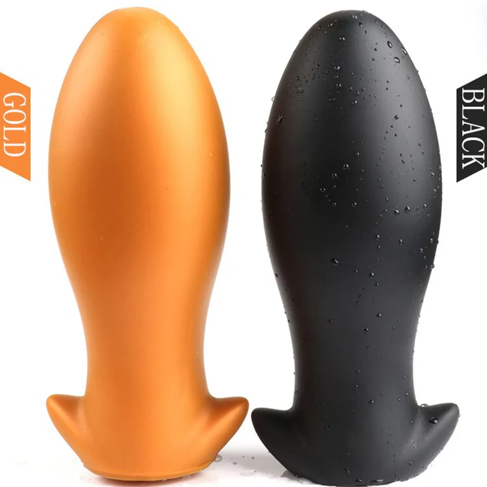 Bebuzzed DINO EGG Anal Plug Liquid Silicone XXL 23cm Gold
