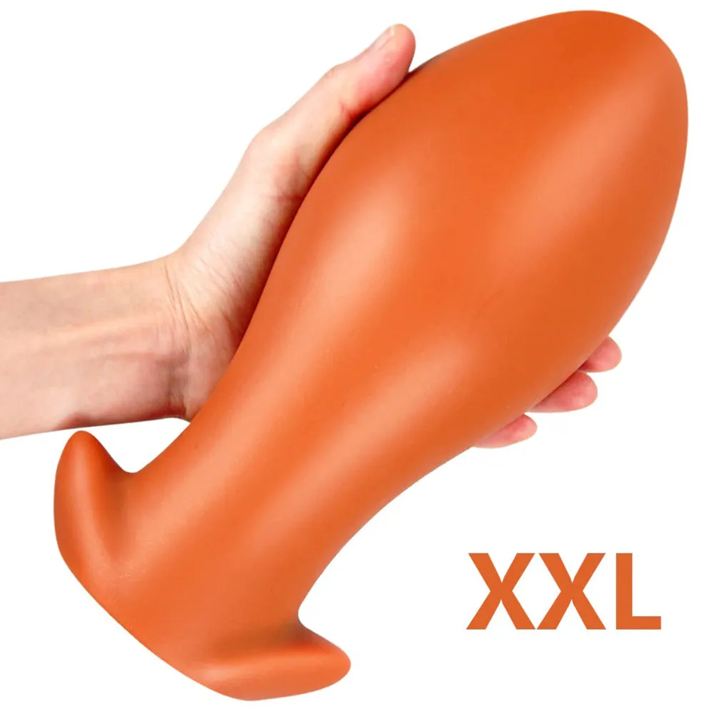 Bebuzzed DINO EGG Anal Plug Liquid Silicone XXL 23cm Gold