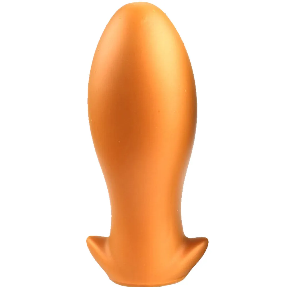 Bebuzzed DINO EGG Anal Plug Liquid Silicone XXXL 23cm Gold