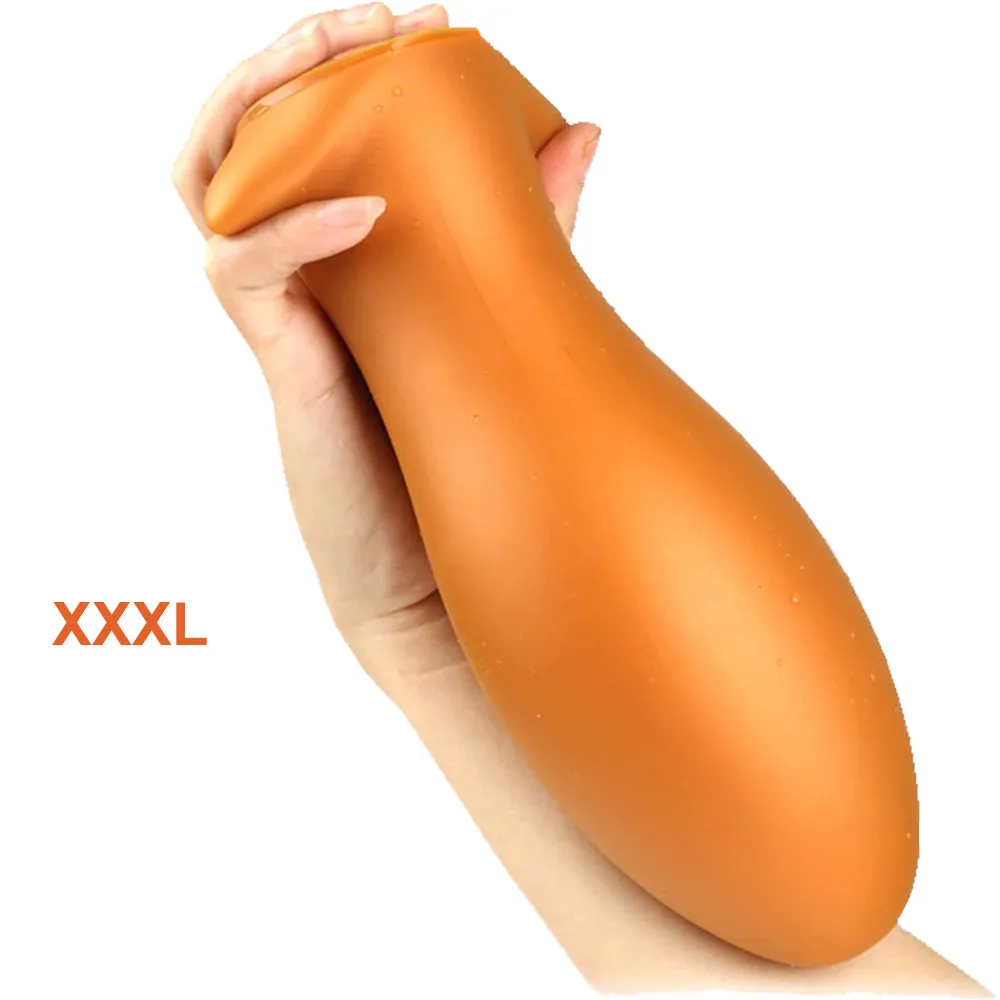 Bebuzzed DINO EGG Anal Plug Liquid Silicone XXXL 23cm Gold