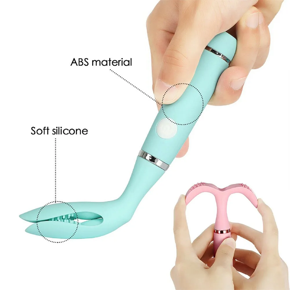 BeBuZZed Nipple & Clitoris Clamp USB Rechargeable Vibrator Blue