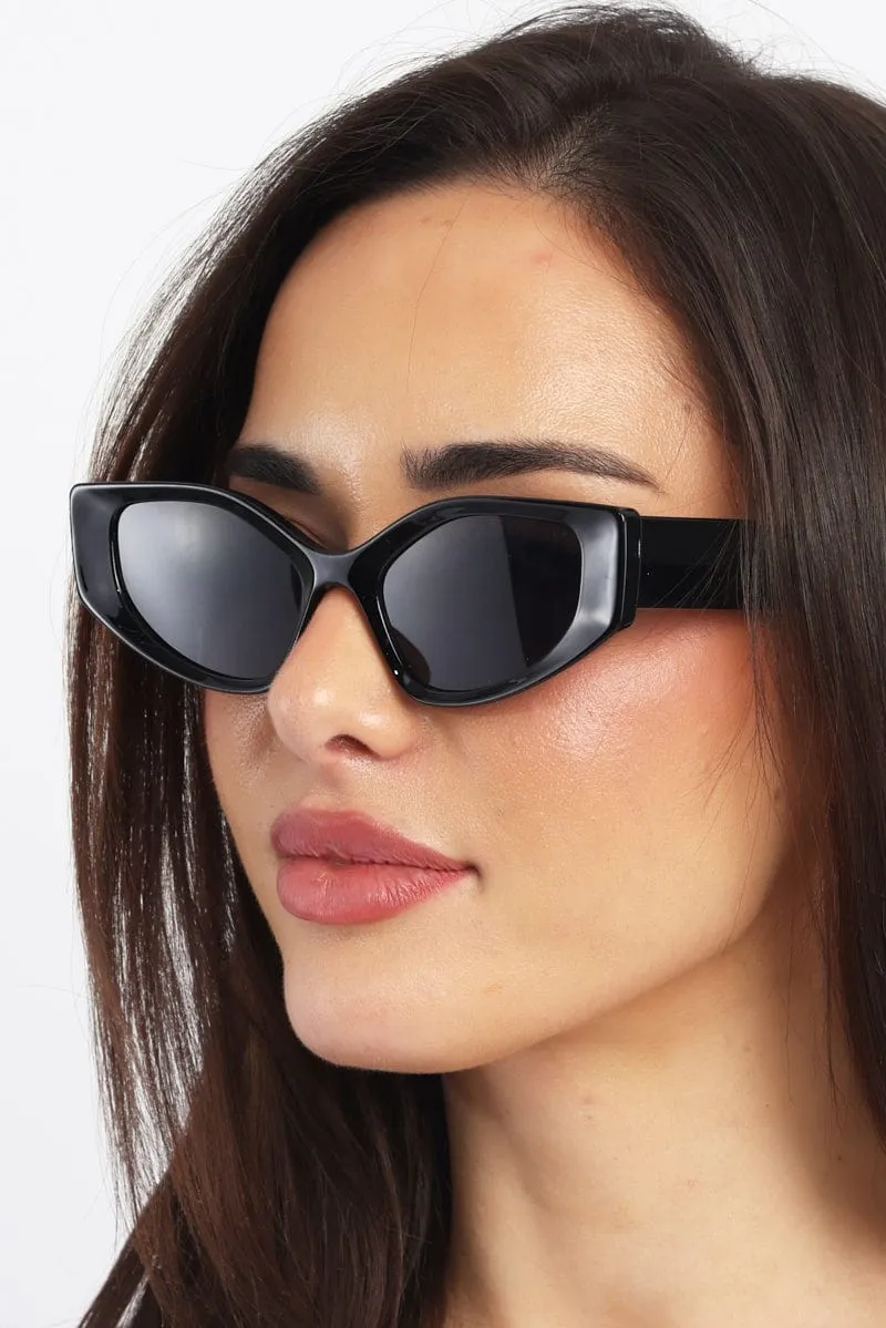 Black Animal Print Fashion Sunglasses
