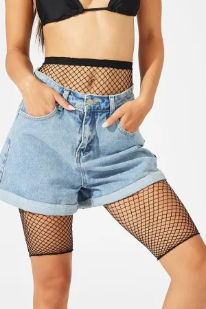 Black Fishnet Shorts
