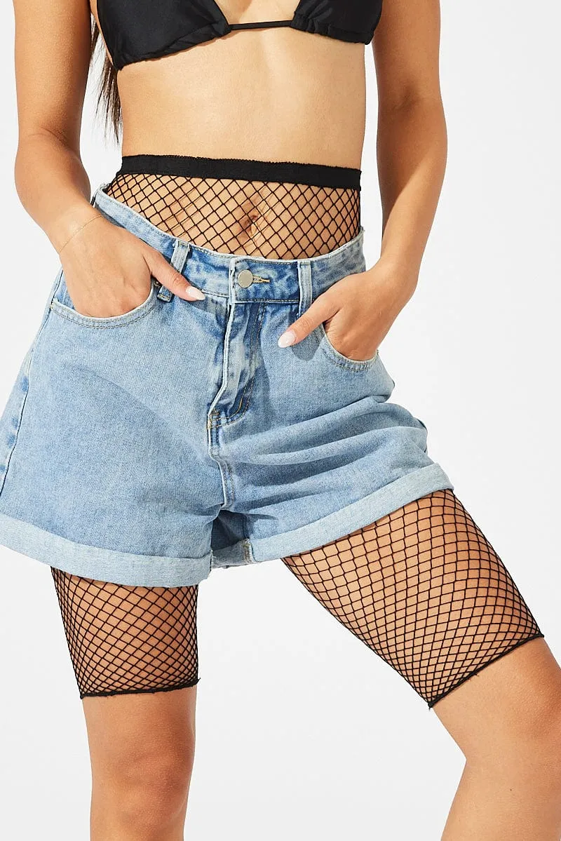 Black Fishnet Shorts