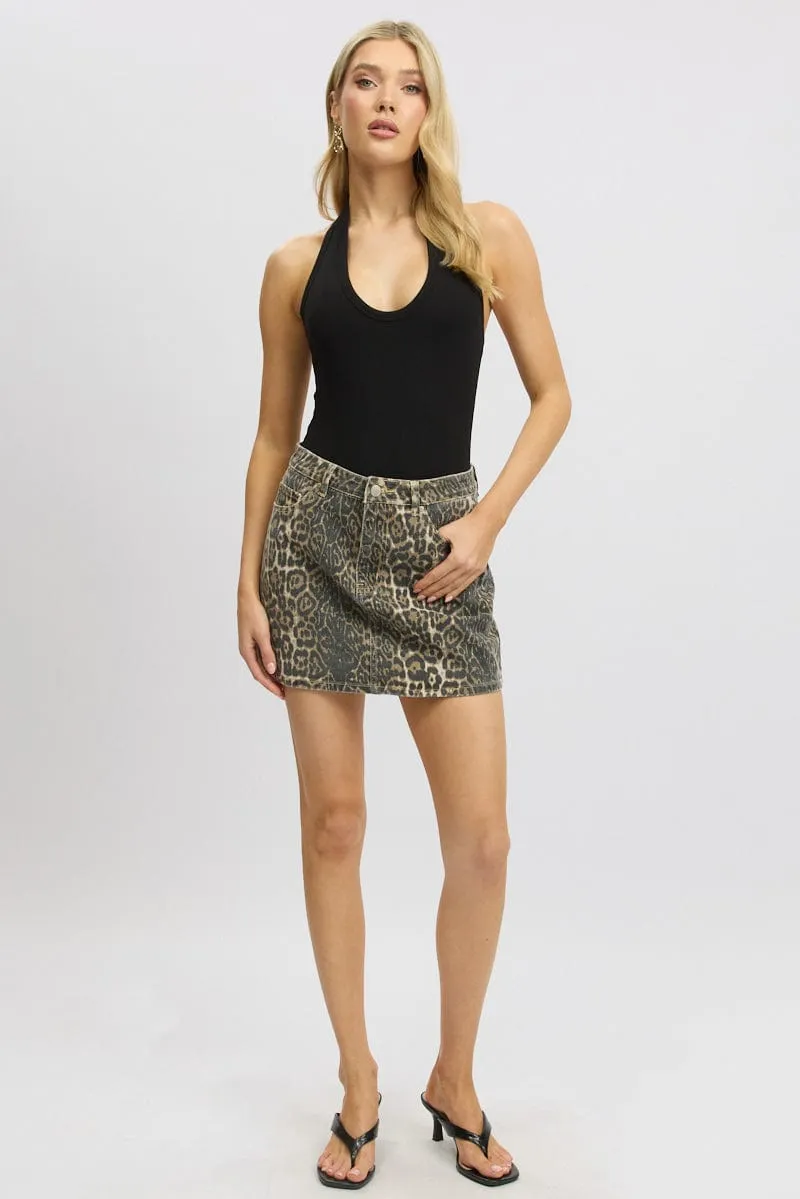 Black Halter Bodysuit Rib