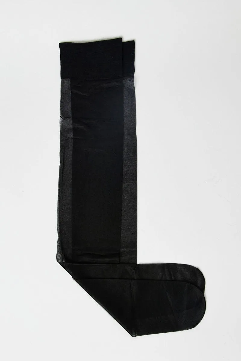 Black Over The Knee Socks
