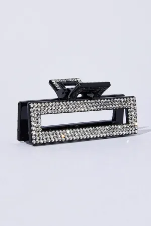 Black Rectangle Hair Claw Clip
