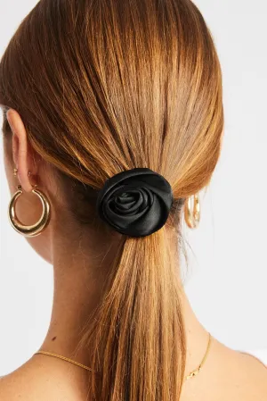Black Rosette Hair Tie