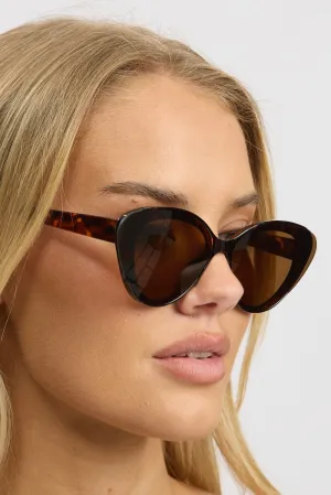 Brown Animal Print Cat Eye Sunglasses