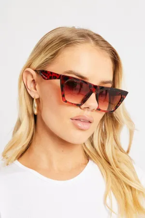 Brown Animal Print Fashion Sunglasses