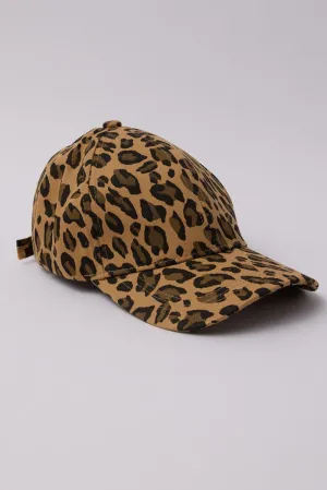 Brown Animal Print Leopard Print Cap