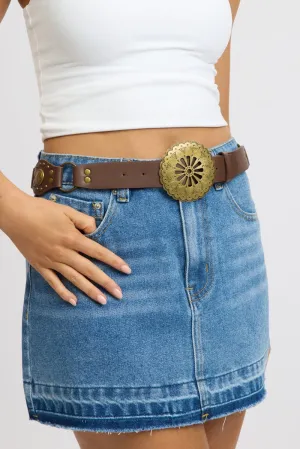 Brown Western Waist and Hip Belt
