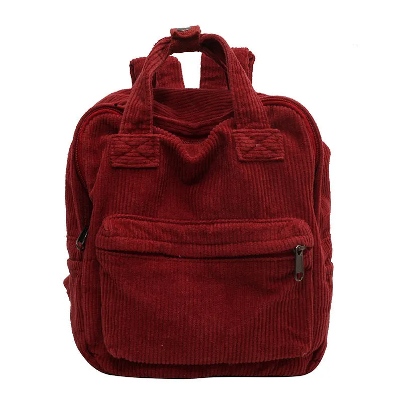 Daily Matching Corduroy Backpack For Women