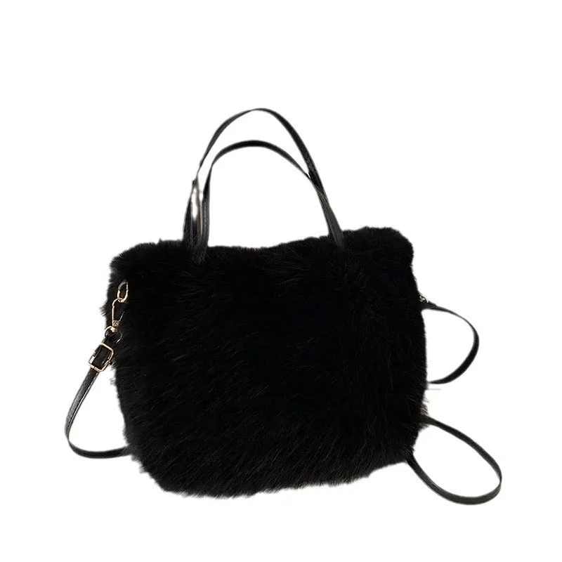 Furry Portable And Fashion Pearl Crossbody Bag