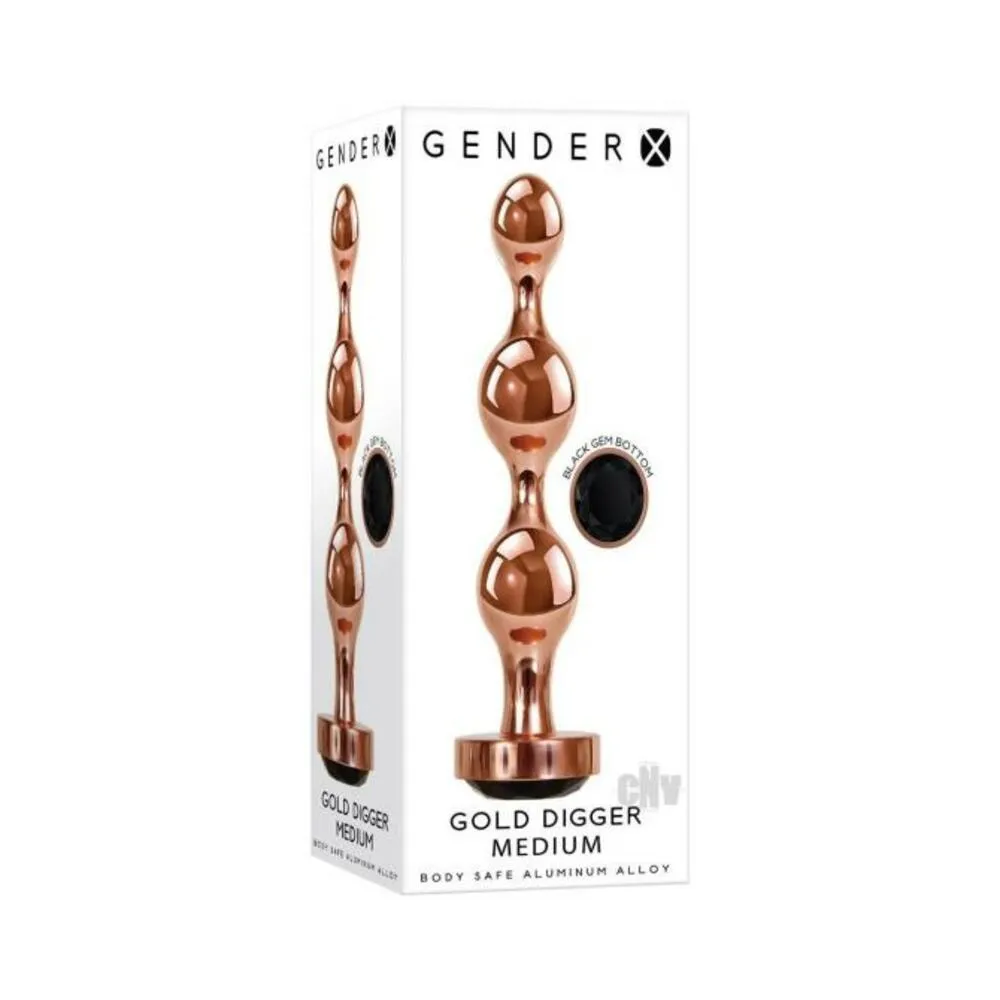 Gender X Gold Digger Medium Plug Rose Gold/black