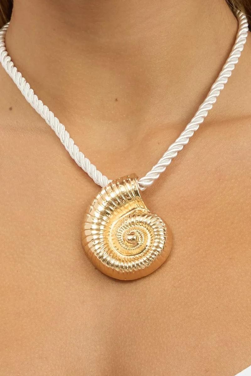 Gold Conch Necklace