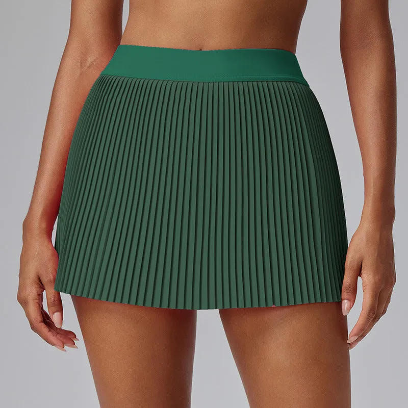 Golf Tennis Slimming High Waist Running Sports Anti-exposure Fitness Skirt