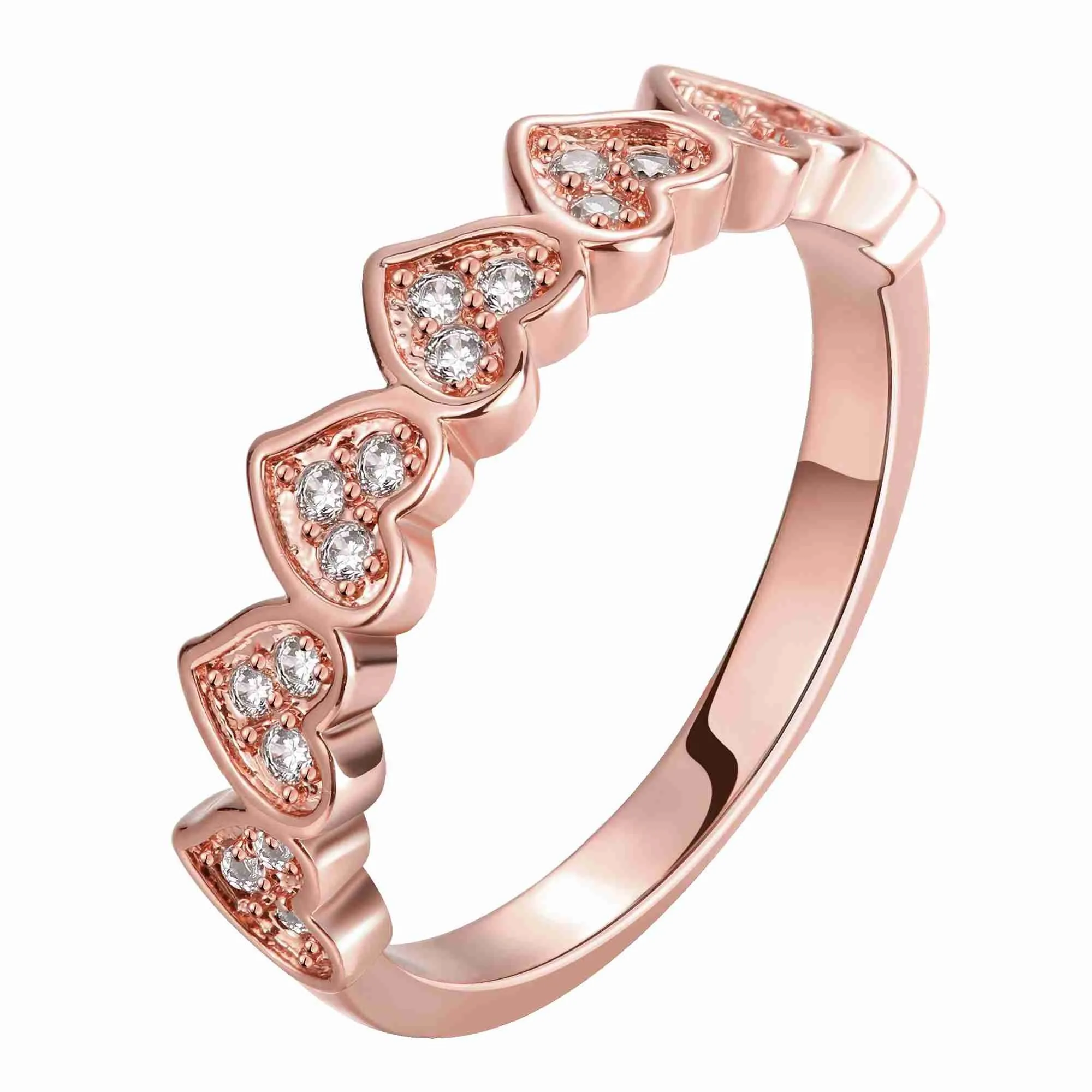Luxurio 18K Gold Plating rings Love connected anillos love ELY