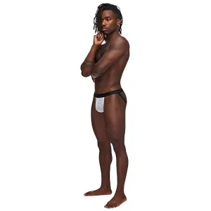 Male Power Sneak Peek Strappy Ring Jock White S/M