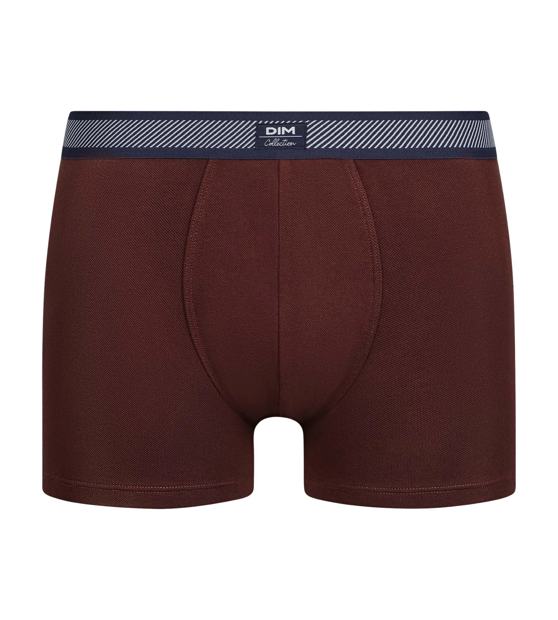 Men's boxer shorts in piqu modal cotton with Wine Red striped waistband Dim Smart