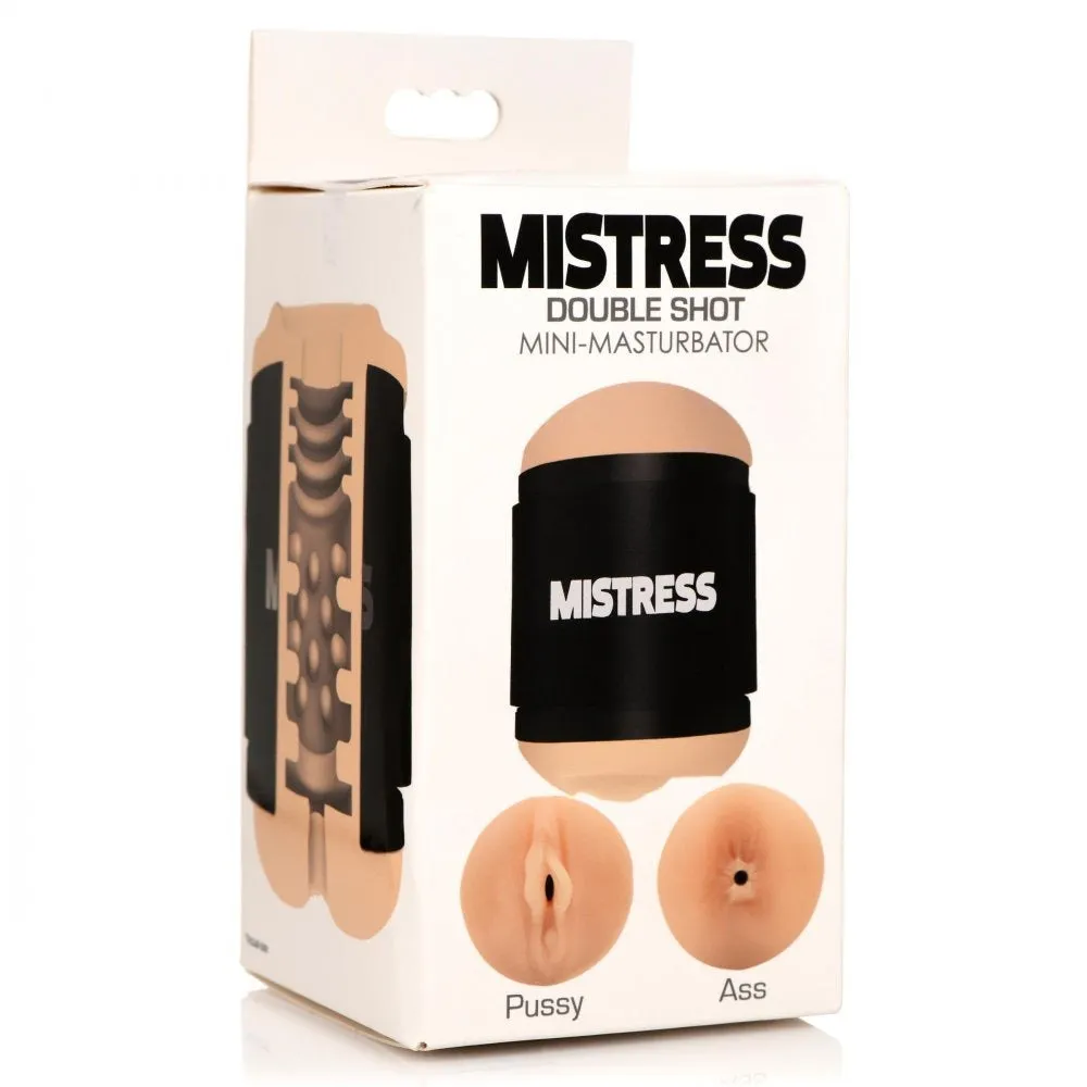 MISTRESS DOUBLE SHOT MINI MASTURBATORS PUSSY & ASS (LIGHT TONE)