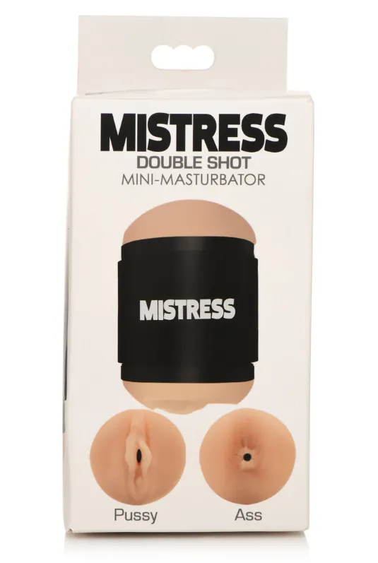 MISTRESS DOUBLE SHOT MINI MASTURBATORS PUSSY & ASS (LIGHT TONE)