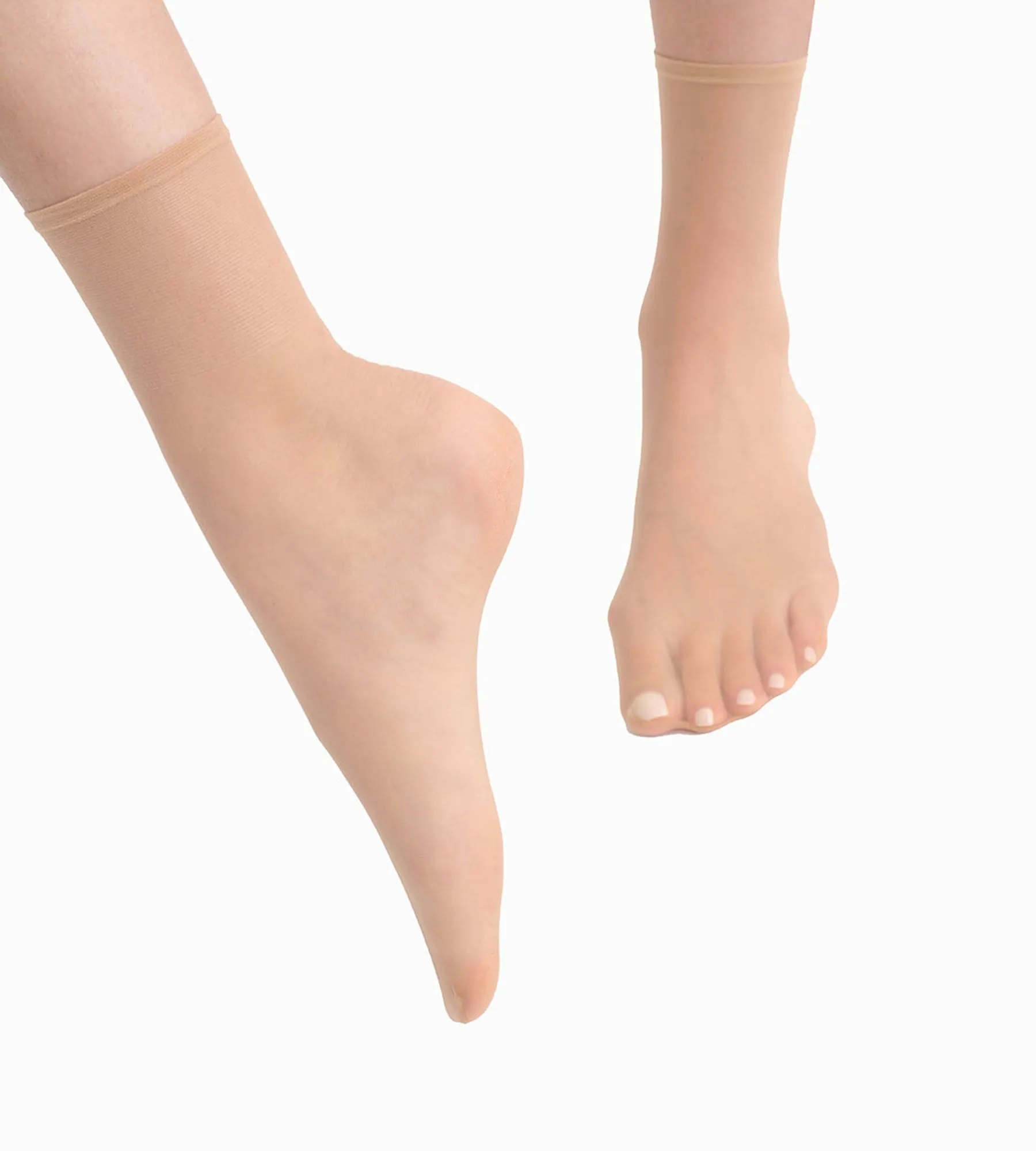 Nude Sable Sublim Voile Brillant Pack of 2 pairs of women's ankle socks