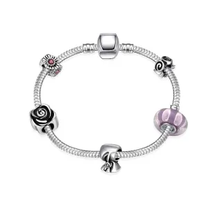 online shopping india silver bracelets bangles Geometric beads connected pulseras mujer Personalized PFDH 2 ELY