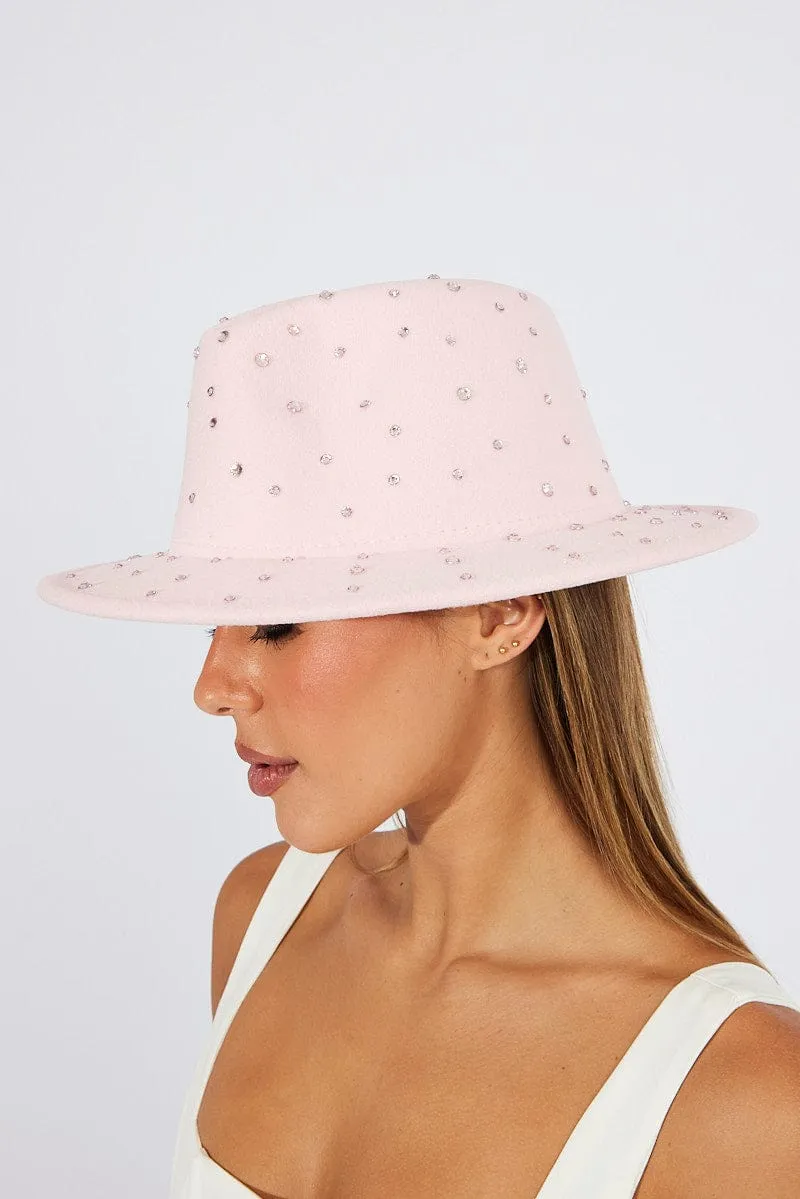 Pink Fedora Hat