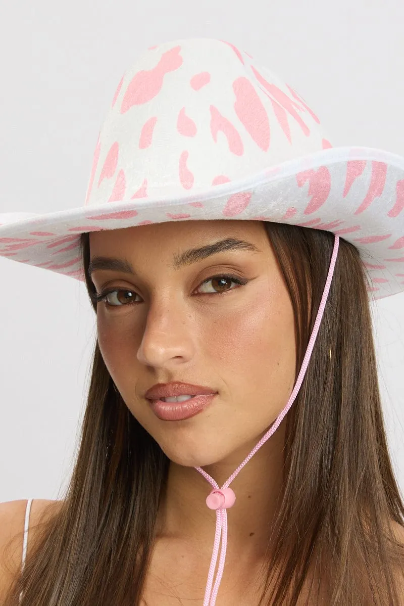 Pink Festival Cowboy Hat