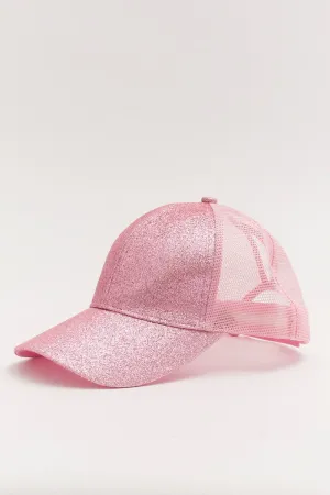 Pink Glitter Trucker Cap
