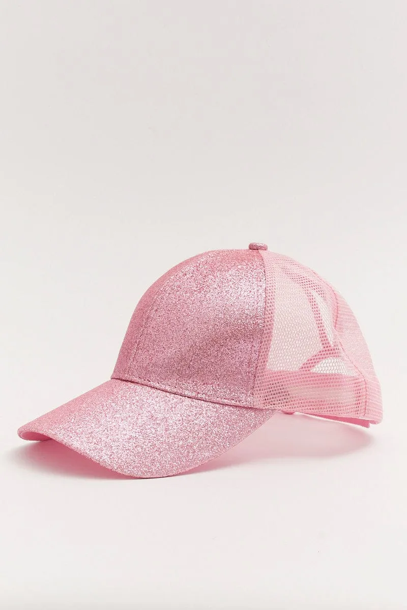 Pink Glitter Trucker Cap