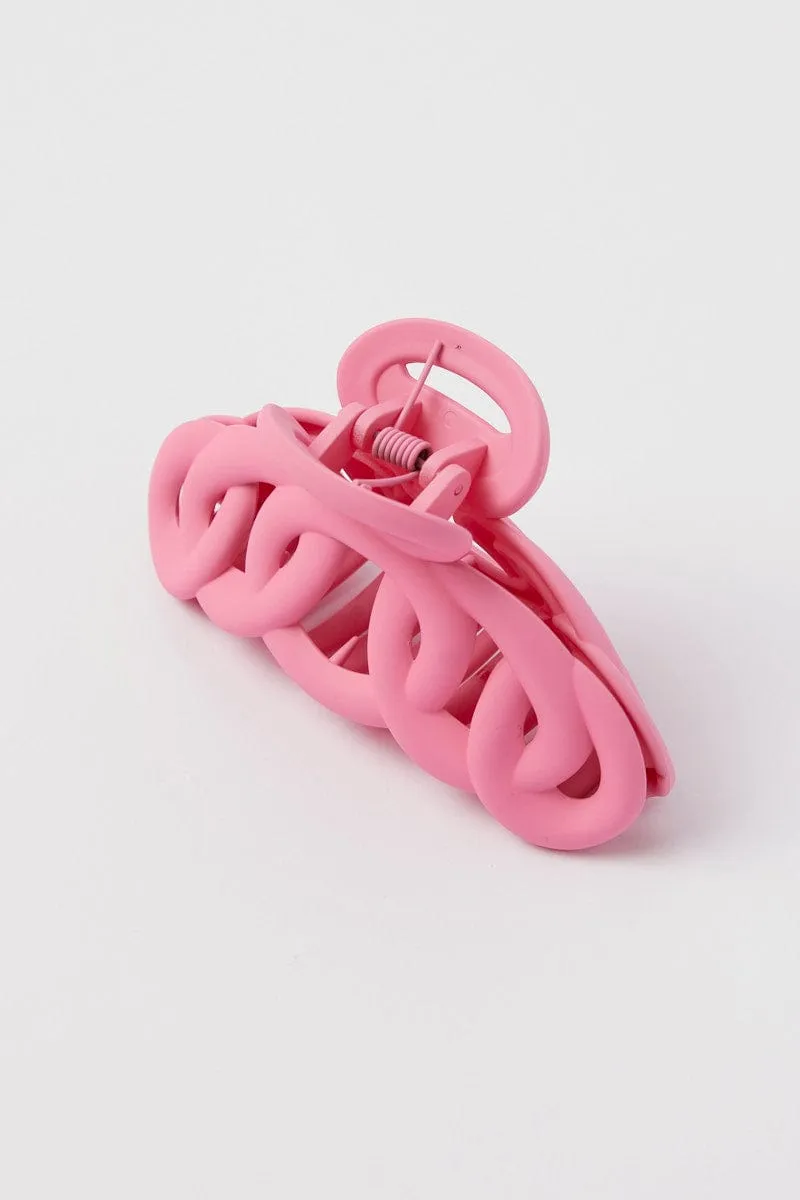 Pink Hair Claw Clip