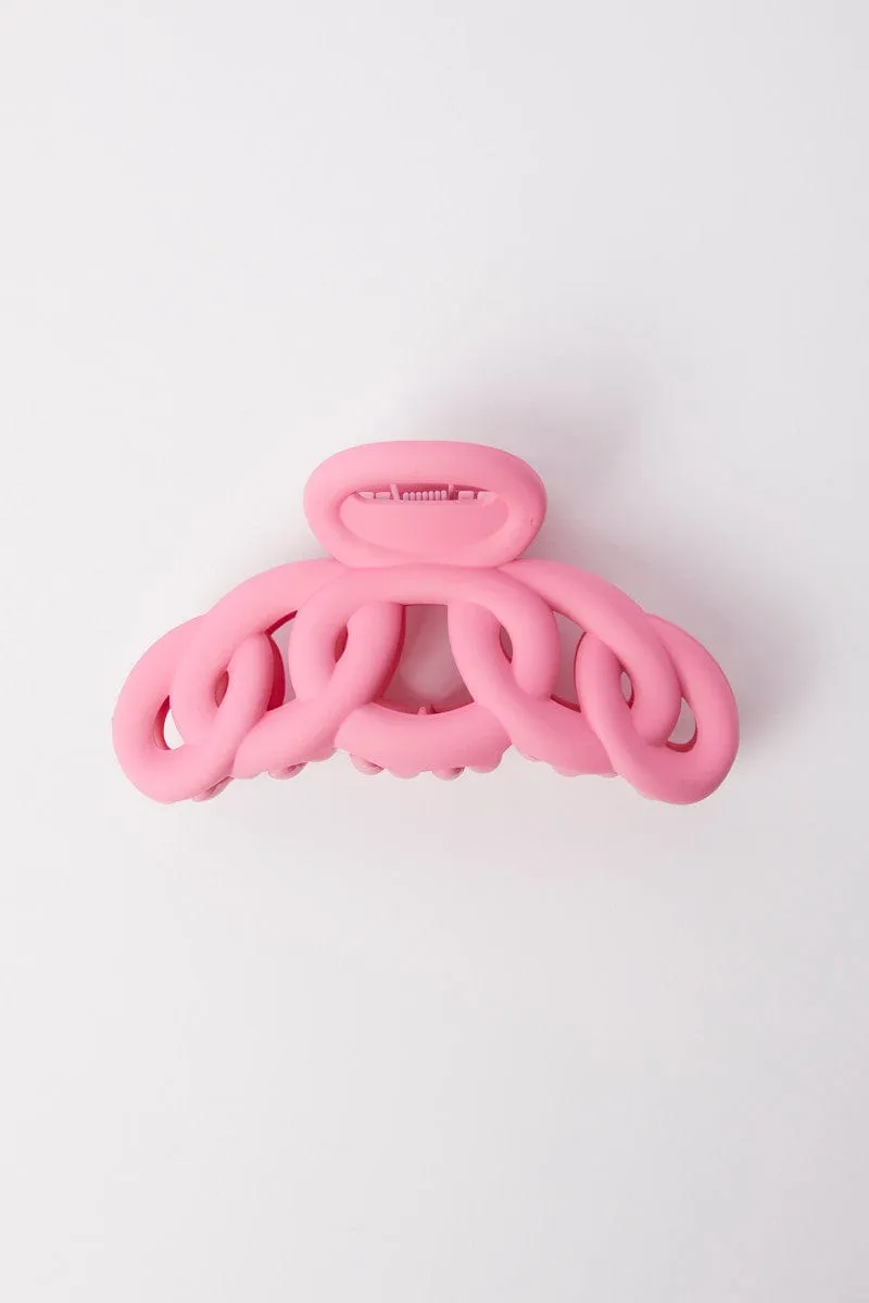 Pink Hair Claw Clip