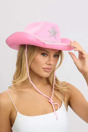 Pink Star Festival Cowboy Hat