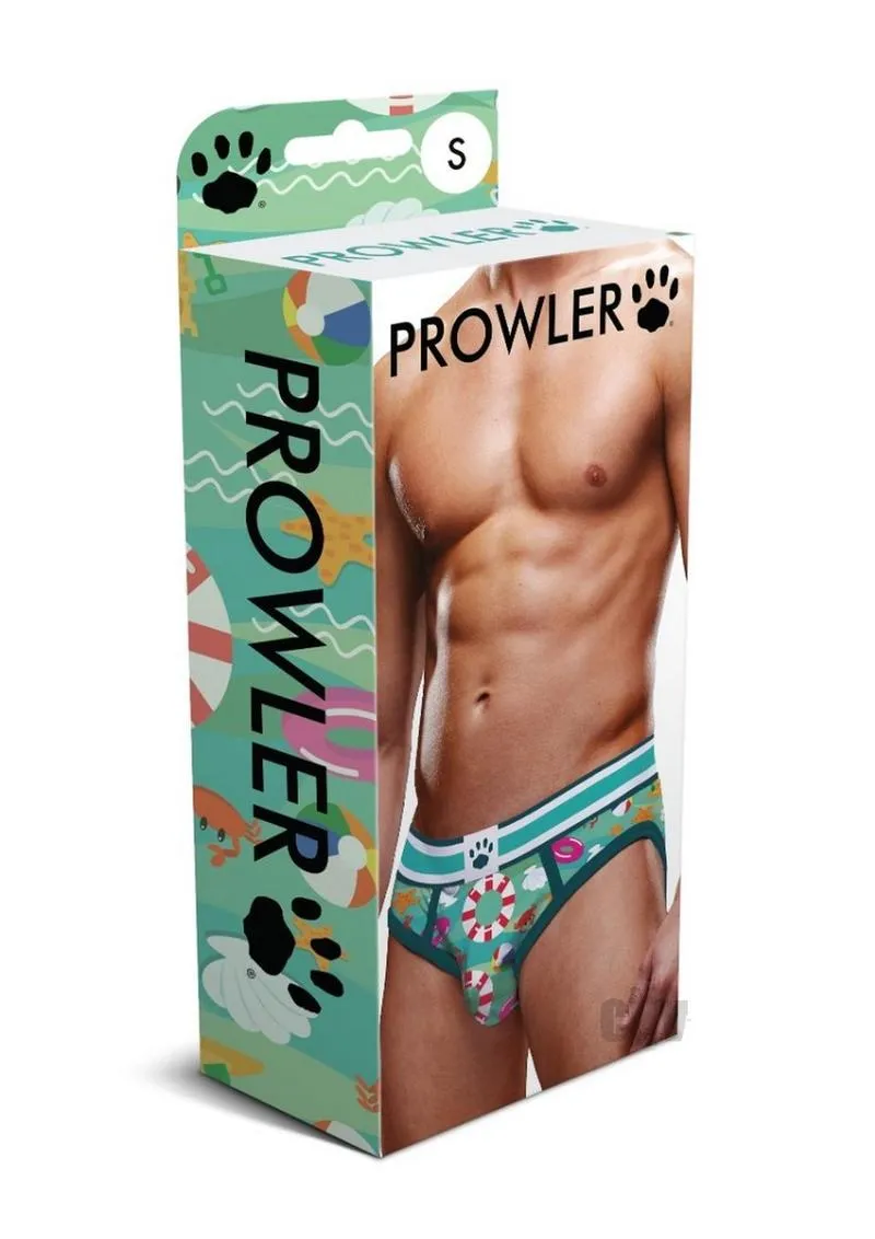 Prowler Beach Open Br Lg Aqua Ss22