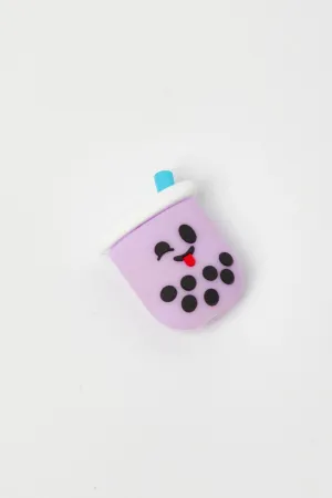 Purple Bubble Tea Design Data Cable Protector